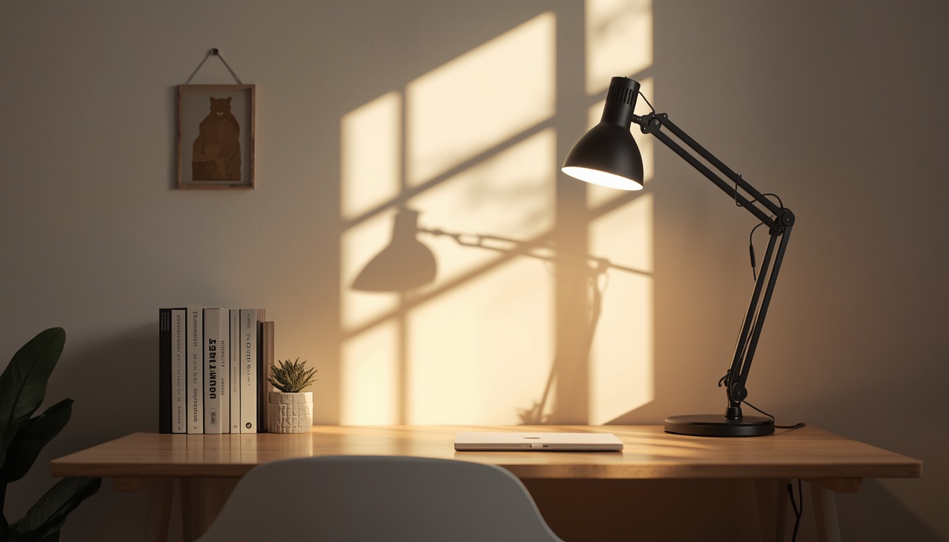 Well-lit home workspace with natural light and desk lamp for ergonomic comfort